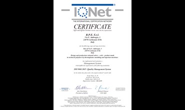 RPE Srl, ISO 9001:2015