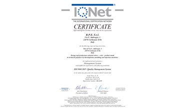 RPE Srl, ISO 9001:2015