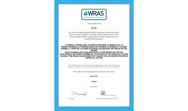 RPE ottiene la Certificazione WRAS 